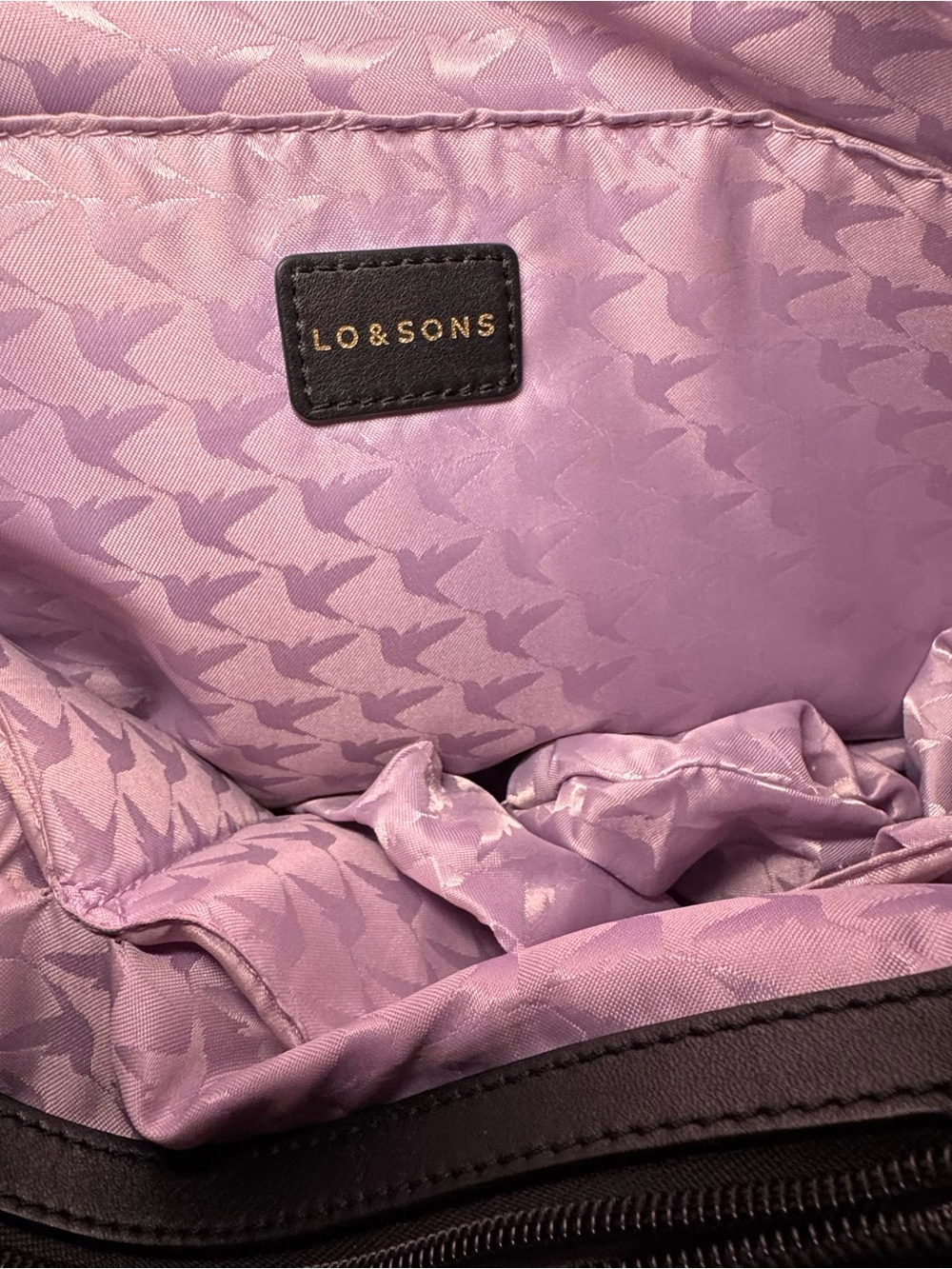 Lo & Sons O.G. 2 Large Laptop Travel Tote Bag Black Lavender - Picture 10 of 14